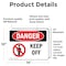 Signmission Keep Off, 14 in W x Rectangle, Vinyl Decal OS-2PACK-DS-D-1014-L-1396 - alternate 5